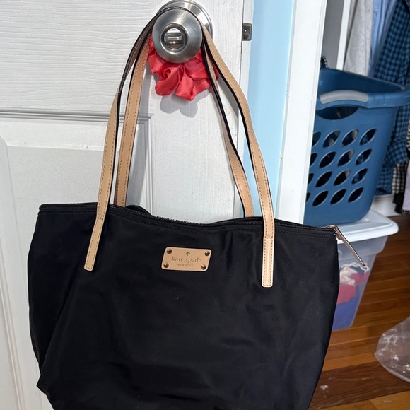 Kate Spade Black Tote with Pink Lining - Picture 8 of 9